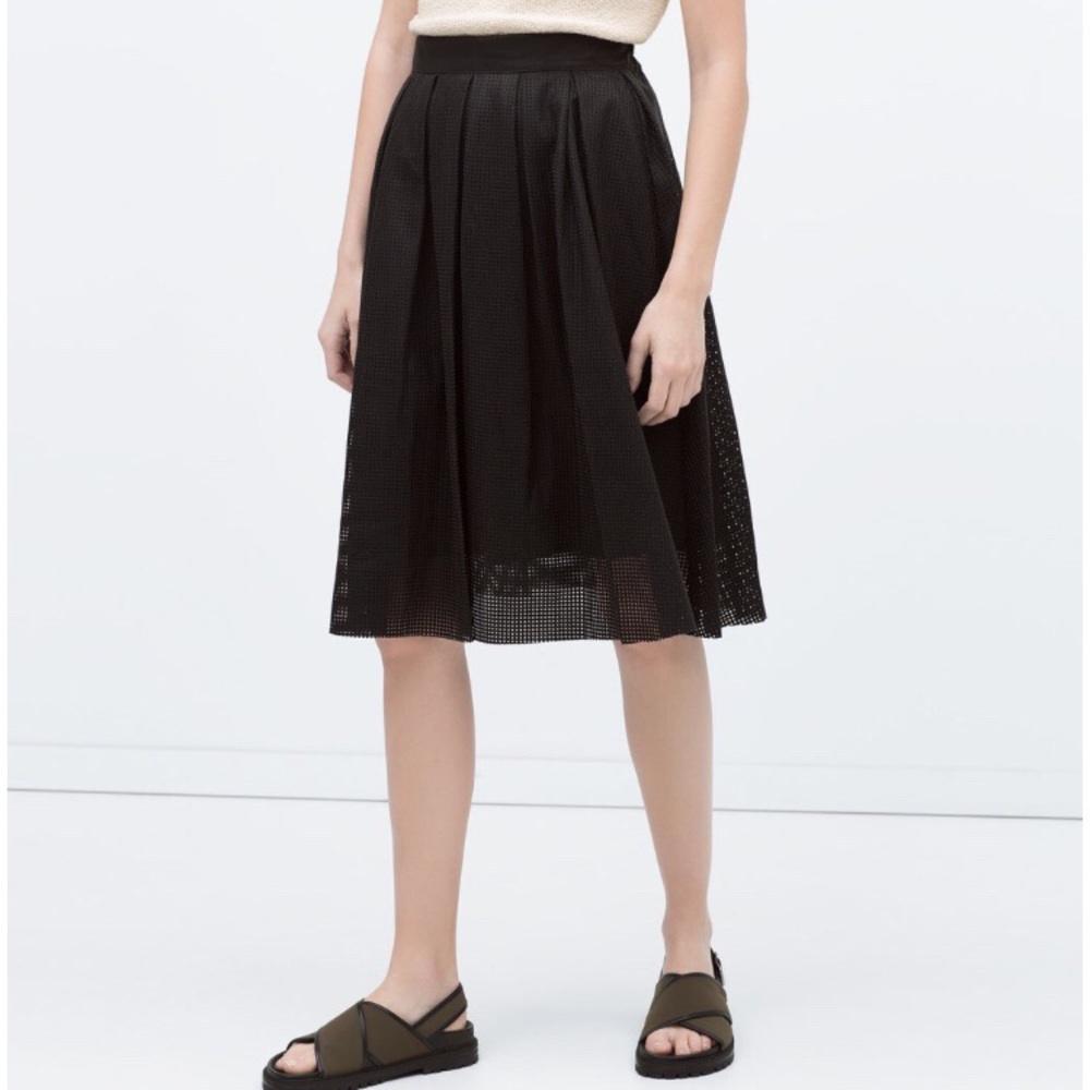 Zara faux leather high wasted skirt